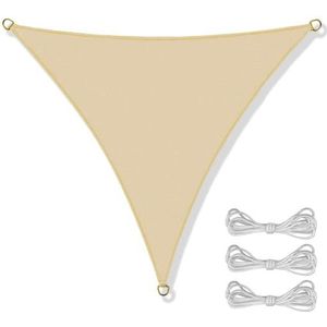 Schaduwdoek - waterdicht - driehoek - 3,6x3,6x3,6 m - beige