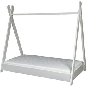 Tipi bed - met ECO matras - 80x160 cm - wit