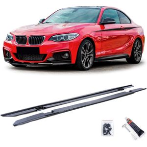 Sideskirts - voor BMW 2-serie F22 F23 Coupé Cabriolet 2013 - glanzend zwart