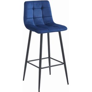 Barkrukken - marineblauw - fluweel - 104cm hoog