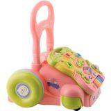 Loopwagen met muziek - roze - 2-in-1 - 40,5x36x46 cm