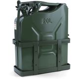 20L metalen benzine diesel reserve jerrycan met vulhals en beugel groen