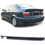 Achterdiffusor - BMW 3 Serie E36 90-99 - Sport Optiek - Dubbele pijp links - zwart