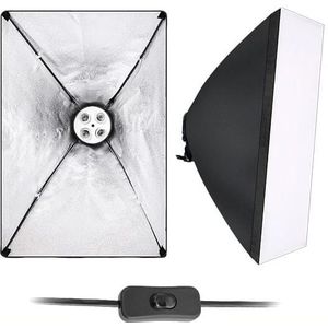 Professionele Studioverlichting Softbox 50x70cm - 4-Lampen Systeem met E27 Fitting