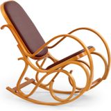 MAX - schommelstoel - eco leer - 52x95x90 cm - bruin