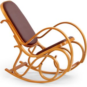 MAX - schommelstoel - eco leer - 52x95x90 cm - bruin