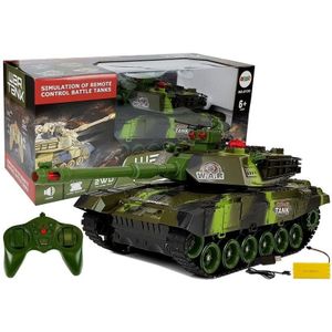 Bestuurbare RC tank - met verlichting en geluid