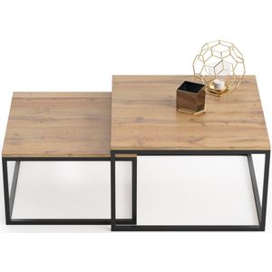 Industriële salontafel set - Loft stijl - bruin