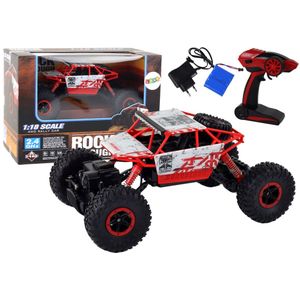 RC auto 1:18 off-road - Rood - 2.4G - rood