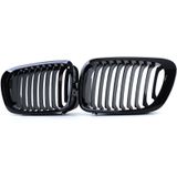 Sport Grill - BMW 3 Serie E46 Coupe Cabrio 99-03 - 2-delig - Zwart glans