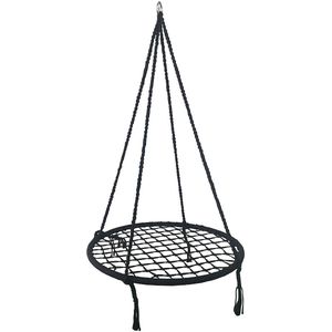 Hangstoel katoen - Nestschommel - 80 cm - Zwart