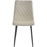 Design Fluwelen Stoelen Beige - Stijlvolle Set van 3