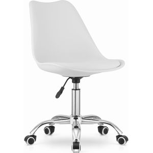 ALBA - Bureaustoel - draaistoel - met wieltjes - wit