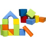 Schuimblokken bouwblokken 17 delige set meerdere kleuren