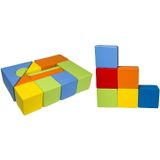 Schuimblokken bouwblokken 17 delige set meerdere kleuren