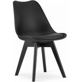 Eetkamerstoelen MARK - eco leer - set van 2 - zwart