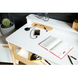 Elegante Ashme schrijftafel, rood, 110x56x75 cm