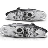 Koplampen dual halo rims MITSUBISHI ECLIPSE 97-12 98 ANGEL EYES CHROOM