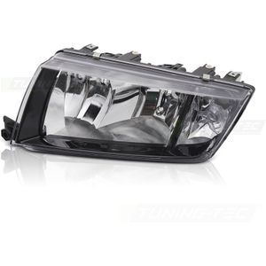 Koplamp links - voor Skoda Fabia 2000-2007 - TYC - zwart