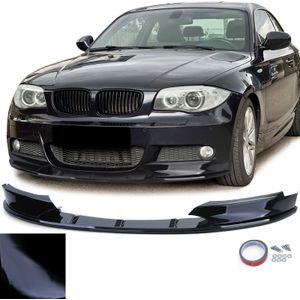 Spoiler - voorspoiler lip - BMW 1 serie type-E82 E88 / Coupé / Cabrio 2011-2013 - glanzend zwart