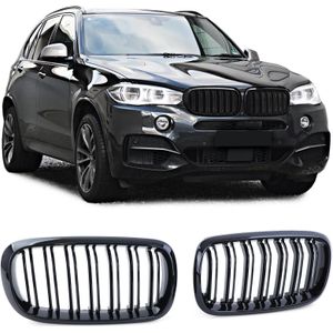 Sport Grill - BMW X5 F15 X6 F16 - Dubbele stang - Zwarte glans