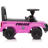 Loopauto - politie thema - 62x29x43 cm - roze