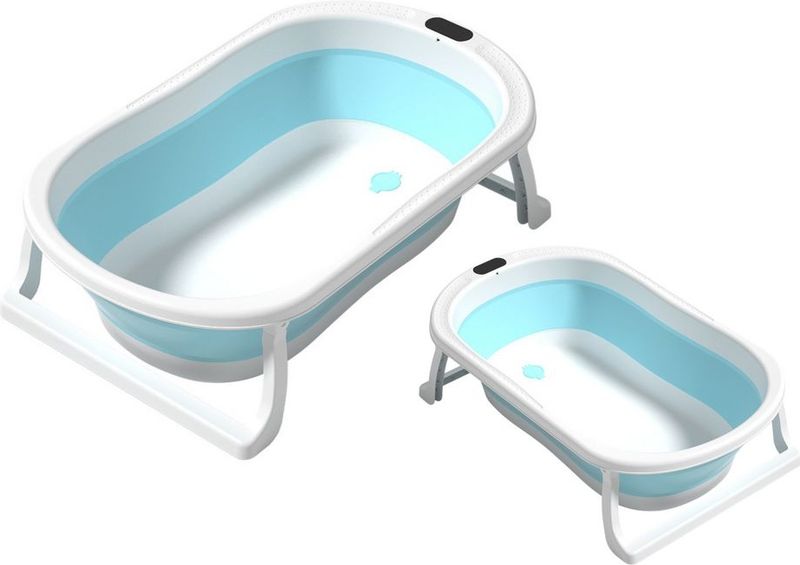 Draagbaar Reisbad voor Baby's - Opvouwbare Badkuip 75x46 cm - Blauw