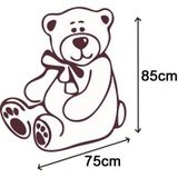 Gigantische grote teddybeer zachte knuffels 75 x 85cm - beige en bruin