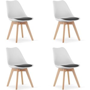 Praktische Eetkamerset - 4 Onderhoudsvriendelijke Stoelen met Kussencomfort