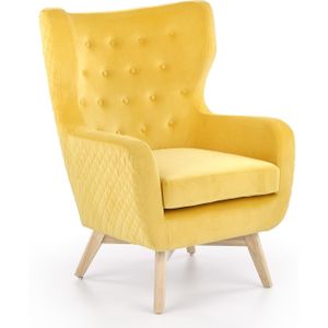 MARVEL - fauteuil - stof - geel/naturel - 75x103x83cm