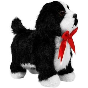 Interactieve Hond - Zwart Wit - Beweegt en Blaft - 21 cm