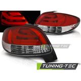 Achterlichten PEUGEOT 206 10 98- ROOD HELDER LED STRIP