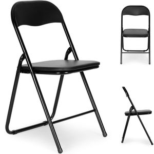 Klapstoelen - set van 4 - 77,5x43x43,5 cm - zwart