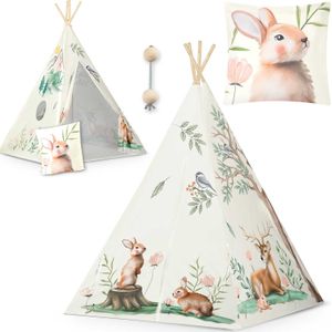 Speeltent tipi - beige - Nukido - 114×114×165 cm