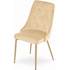 Moderne Eetkamerstoelen Set - 3 Beige Designstoelen - Scandinavische Stijl