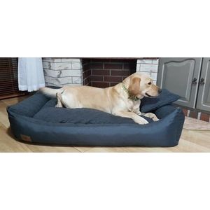 Hondenmand blauw 120x90 cm - wasbaar hondenkussen - waterdicht hondenbed