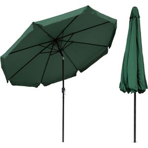 Parasol - waterdicht polyester - kantelbaar - 300 cm - groen