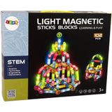 Magneet speelgoed - 102 elementen - 8x2x2 cm - LED verlichting