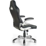 LOTUS - bureaustoel - eco leer - 63x117-127x65 cm - zwart grijs