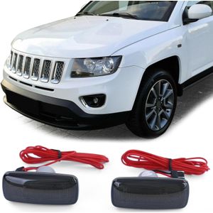 Zijkant knipperlichten - Jeep Patriot / Compass / Commander - gerookt zwart