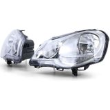 Koplampen voor VW Polo 9N3 04/2005-05/2009 - H7/H1 - inclusief stelmotor - helder glas
