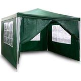 Luxe partytent - 3x3 meter - met wand & dakbekleding - groen