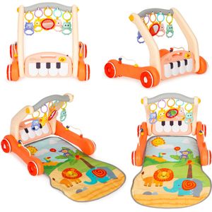Baby gym - loopwagen - 2in1 - 72x46 cm - oranje