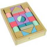 Speelgoed kasteel - blokken - pastelkleuren - 28 stuks