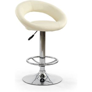 Barkruk - eco leer - 54x90-112x46 cm - crème