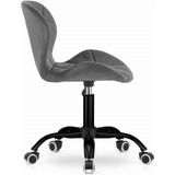 Velvet bureaustoel NOTO - draaifauteuil - donkergrijs