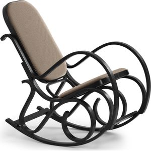 MAX - schommelstoel - hout stof - 52x95x90 cm - wengé
