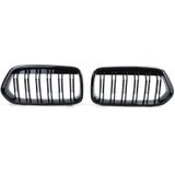 Sportgrille - BMW X2 F39 - dubbele stang - zwart glans