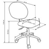 GOL - kinder bureaustoel - eco leer - 39x75-85x52 cm - groen