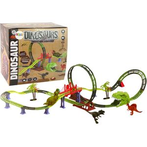 Racebaan - 142x101x41cm - dinosaurus racebaan - met geluid